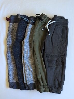Lot of 5 Boys Casual Play Sweatpants Joggers Moto Style George H&M 3T